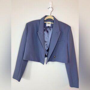 ZARA Lavender Cropped Blazer – Size Large 💜